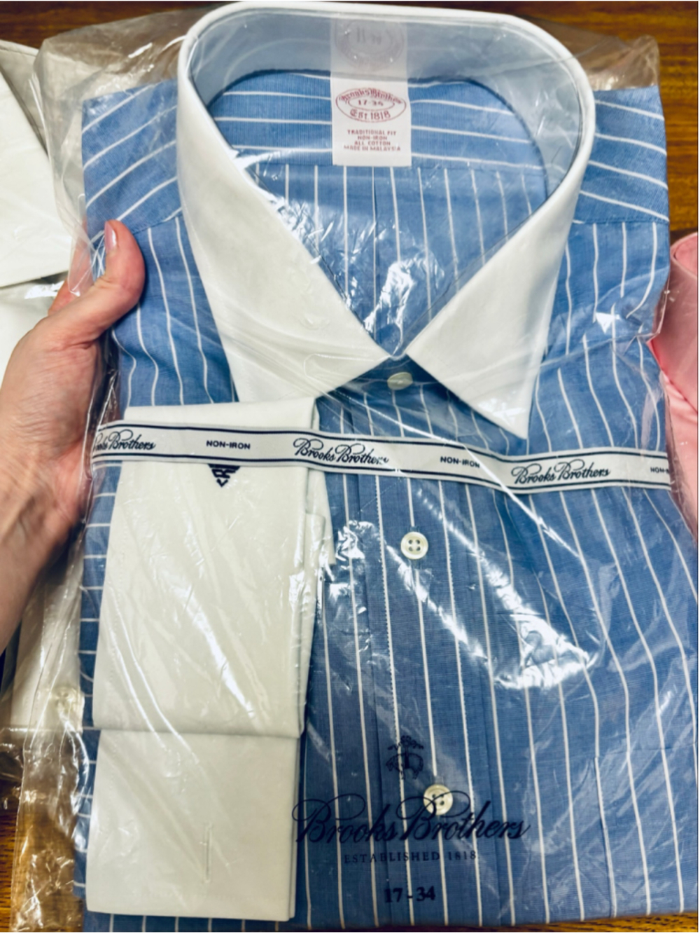 Bundle of Five Men’s Monogrammed RCB Dress Shirts Brooks Brothers Paul Fredrick - Picture 6 of 16